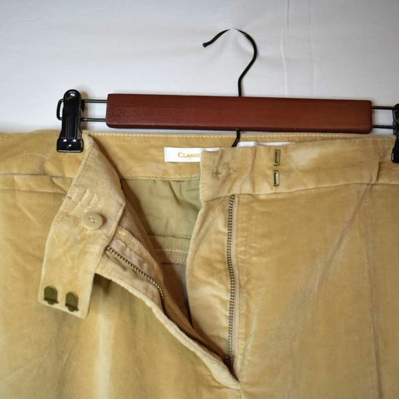 Talbots Beige stretch velvet pants classic fit NWT - Picture 6 of 9